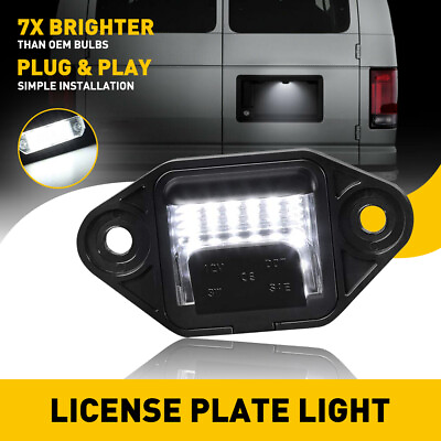 #ad For 92 18 Ford E150 E250 E350 E450 Econoline Van LED License Plate Light Bulb EA