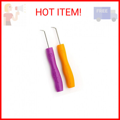 #ad AKB Purple and Orange Ergonomic Loom Knit Hook 2 Pack