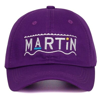 90#x27;s Sitcom MARTIN Purple Adjustable Hat Vintage Retro