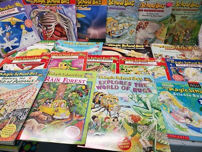 Lot 10 Random Magic School Bus Books Joanna Cole Ms. Frizzle Science Homeschool