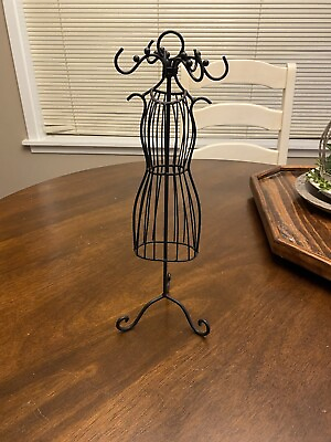 #ad Metal Wire Dress Form Jewelry Holder Fashion Home Decor Necklace Organization