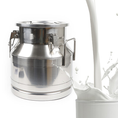 #ad 20L 5.25Gallon Stainless Steel Milk Can Heavy Duty Milk Jug Milk Bucket USA