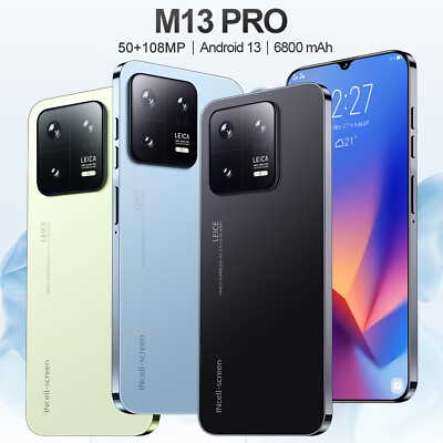 2023 M13 Pro 7.3quot; 16GB1TB Smartphone Android 13 Unlocked 5G Dual SIM Cell Phone