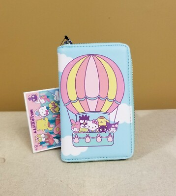 #ad Loungefly Sanrio Hello Kitty amp; Friends Hot Air Balloon Zip Around Wallet NEW