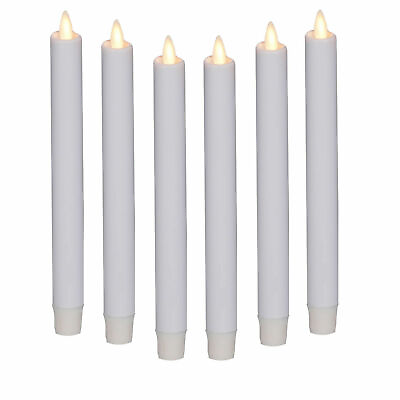 8#x27;#x27; Luminara Flameless Led Taper Dinner Candles Unscented with Timer for Gift