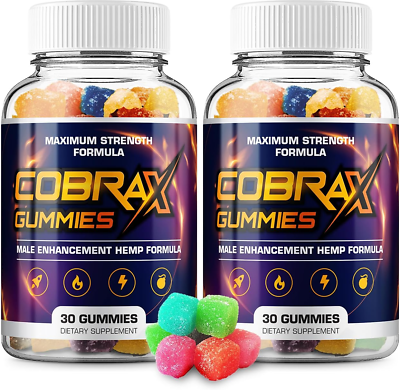 2 Pack Cobrax Gummies Official Cobra X Advanced Formula Gummy Maximum Stre