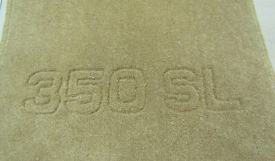 Mercedes 350SL 350 SL NOS Tan Driver Side Floor Mat w Logo by G. Thomas Target