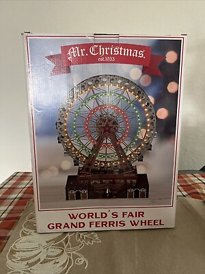#ad #ad Mr Christmas Worlds Fair Grand Ferris Wheel 120 LED Lights Plays 50 Songs