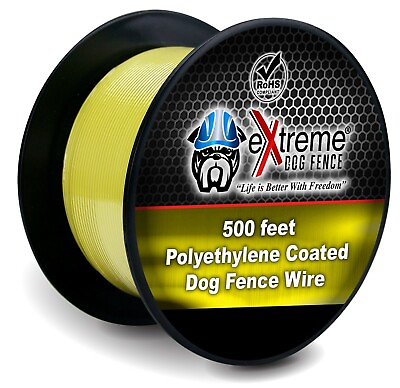 Underground Electric Dog Fence Boundary Wire w Rugged Jacket 500 or 1000#x27;