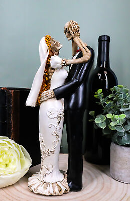 Ebros Day of The Dead Wedding Skeleton Bride amp; Groom Lovers Figurine 11.25quot; H