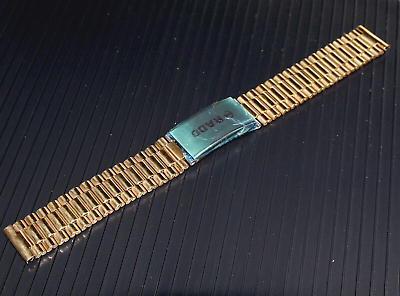 #ad Vintage Rado Diastar 18 mm Bracelet Stainless Steel Band GOLD color coating