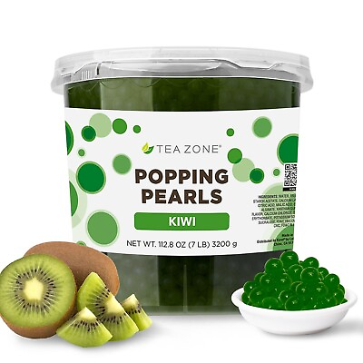 #ad Tea Zone Kiwi Popping Pearls Popping Boba Bursting Boba 7lbs for Boba Tea