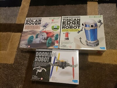 Lot 3 New Educational Fun Robot Costruction Kit Green Science eco engineering 4M