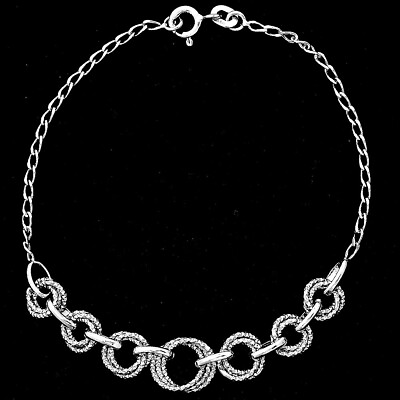 #ad Italian Design Sterling Silver Bracalet 925 Sterling Silver Jewelry 6106