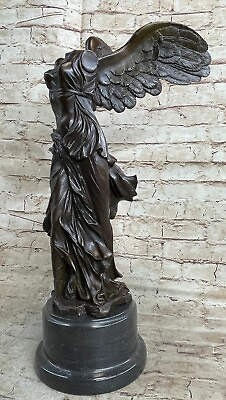 BRONZE STATUE SCULPTURE ITALY NIKE WINGED GODDESS VICTORY GRAND TOUR SIGNED SALE