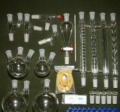 #ad Organic Chemistry Full Kit Complete Set Laboratory Glassware Professional 24 40
