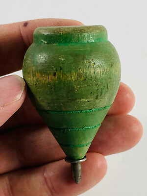antique Green Spinning Top toy no string