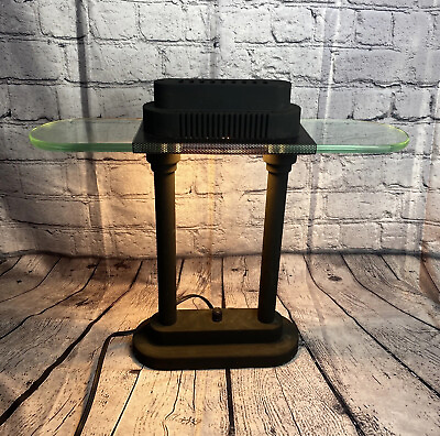 #ad Vintage Portable Luminaire Halogen Desk Lamp Sonneman Design All Black