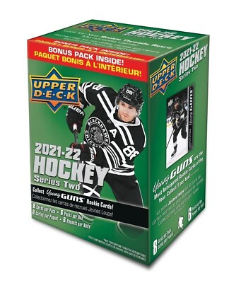 #ad 2021 22 Upper Deck Factory Sealed Series 2 Hockey 6 Pack Blaster Box
