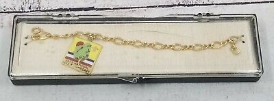 #ad 1973 National Scout Jamboree Youth Bracelet Original Case Boy Scouts Jewelry