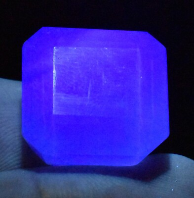 #ad 51 Ct Fluorescent Ultra Rare Fluorite Top loose Gemstone from AFGHANISTAN