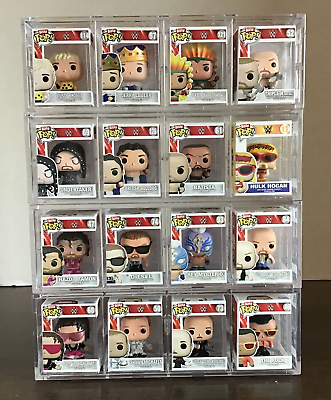 #ad Funko Bitty Pop WWE Complete Set of 16 with all 4 Mystery Chase Pops