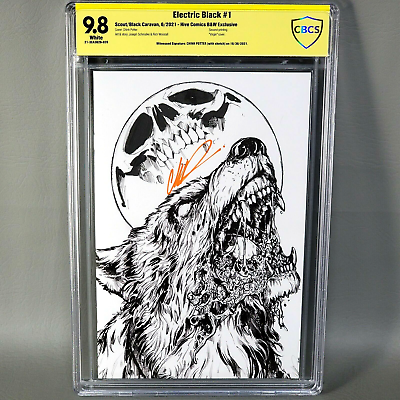 Electric Black #1 Hive Comics Bamp;W Variant Signed Sketch Chinh Potter CBCS 9.8 NM