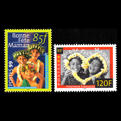 French Polynesia 1999 Mother#x27;s Day Sc 756 7 MNH