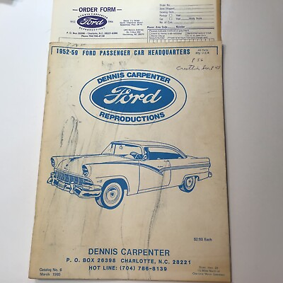 Vintage Ford Reproduction Parts Book Catalog Charlotte NC