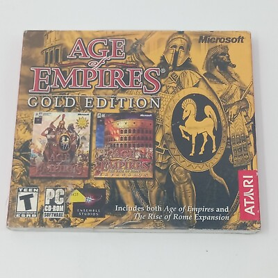 #ad Age Of Empires Gold Edition with Rise of Rome Expansion PC Game 2003 New Sealed