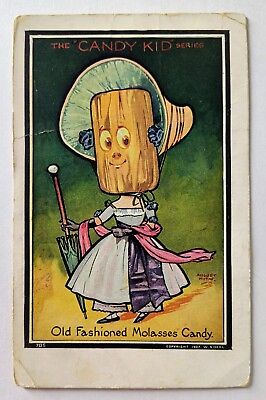 #ad #ad Anthropomorphic Candy Kid Series Old Fashioned Molasses Candy 1905 Postcard L5