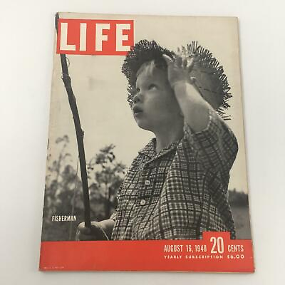 VTG Life Magazine August 16 1948 Young Fisherman Dennis Van Vliet