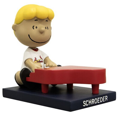 St. Louis Cardinals Schroeder Piano Bobblehead: Peanuts Night 4 3 23 NIB INSURED