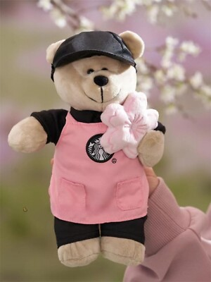 #ad #ad New 2024 China Starbucks Spring Sakura Pink Apron Bear Plush