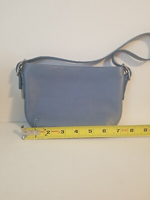 Vintage Authentic Coach Leather Blue Mini Bag