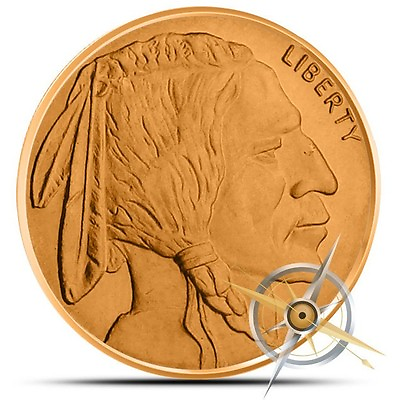 #ad 1 oz Copper Round Buffalo Nickel