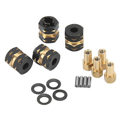 #ad 01 4X RC Wheel Hub Hex Extension Adapter Brass For Axial SCX24 AXI90081 AXI00