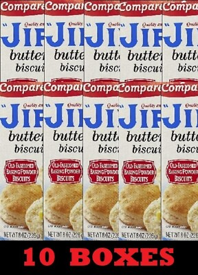 #ad 10x Jiffy BUTTERMILK BISCUIT Mix 8 Oz Box Baking Butter Milk 10 BOXES BULK