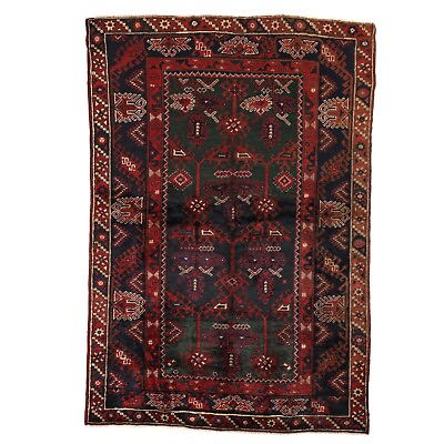 #ad Geometric Designed Wool Pile Rug Turkish Carpet Handmade Washable Rug 16495