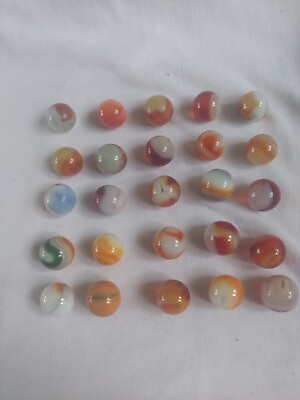 Vintage Glass Marbles Lot Of 25