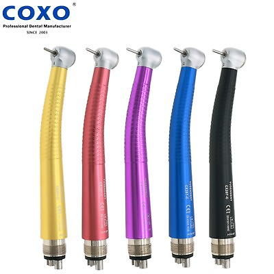 #ad #ad US COXO Dental High Speed Handpiece Air Turbine Anti retraction 4 Hole Colorful