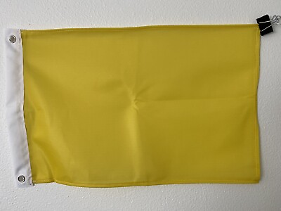 Yellow 12quot;x18quot; Yellow Solid Color Super Polyester Flag On Sale 12