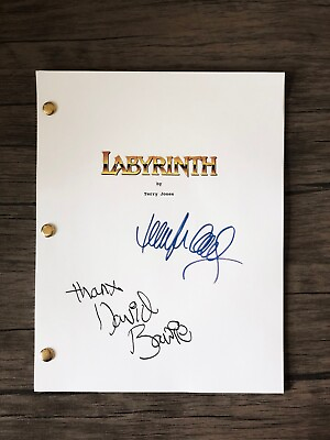 labyrinth Signed Movie Script David Bowie