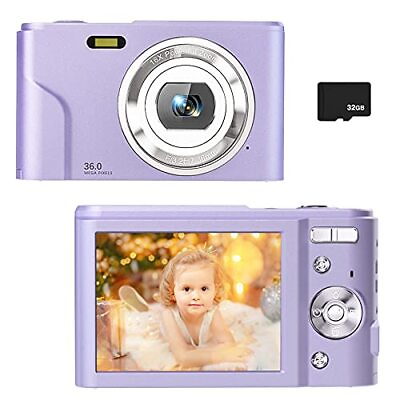 #ad Digital Camera for Kids Boys and Girls 36MP Children#x27;s Camera with 32GB SD ...