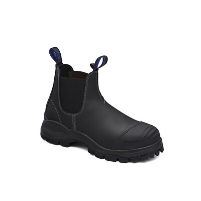 #ad Steel Toe Slip On Elastic Side Boots w Kick Guard Black AU size 10 US size 1
