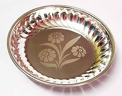 #ad Silver Plated Plates for Pooja Pongal Sankranti Wedding Marriage Housewarming