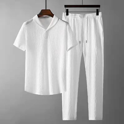 #ad ShirtTrousers 2023 New Summer Men Fashion Shirt Men Business Casual Shirts
