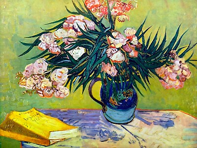 #ad Still Life with Oleander by Vincent Van Gogh art painting print