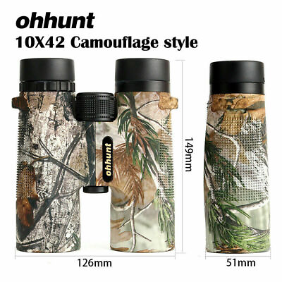 #ad ohhunt Camouflage Hunting Binoculars 10x42 Waterproof Fogproof HD Telescope BAK4