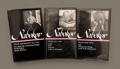 #ad Nabokov: Novels 3 Volume Set 1941 1951 VG 1955 1962 1969 1974 NEW